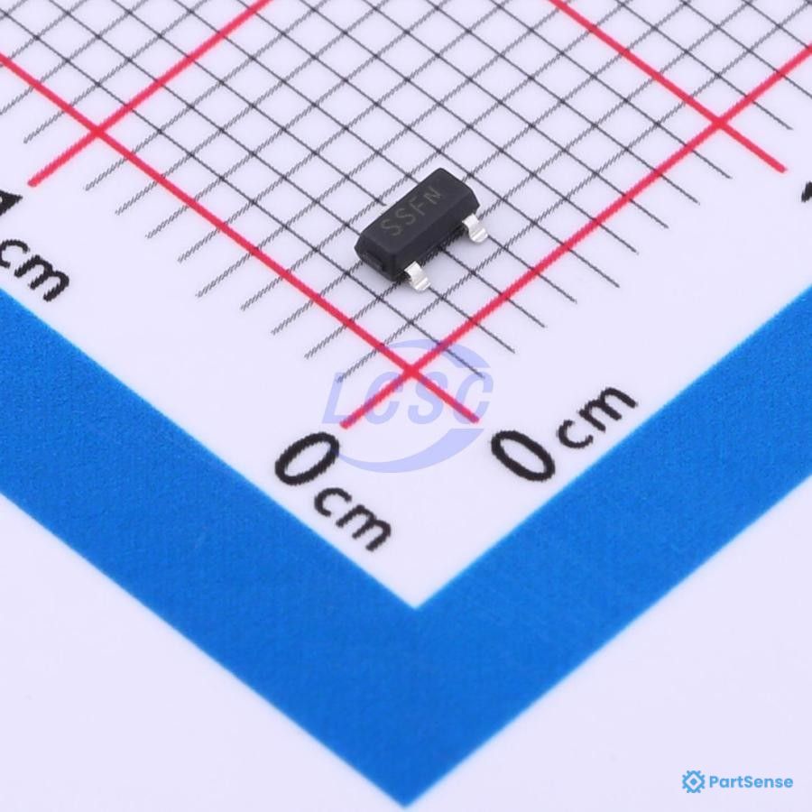 Born PS02977023 - Power MOSFET, N Channel, 50 V, 300 mA, 2.5 ohm, SOT-23, Surface Mount