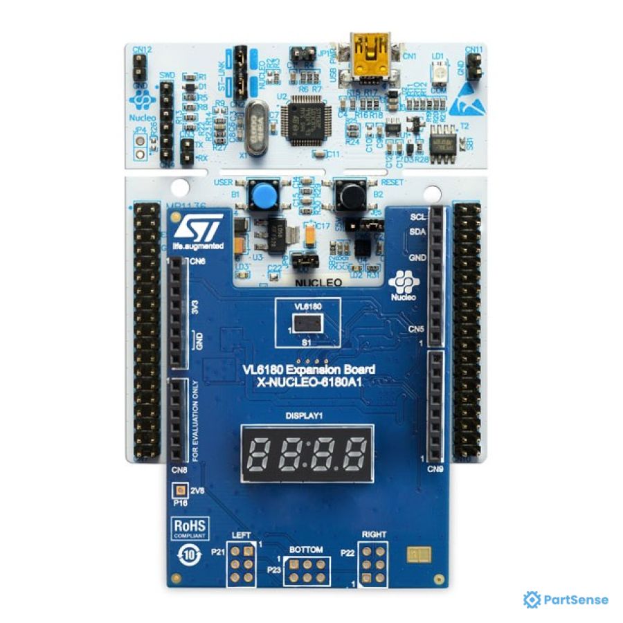 STMicroelectronics PS14642921 - Multiple Function Sensor Development Tools VL6180V1 Nucleo pack Expansion board & STM32F401RE Time-of-Flight (ToF)