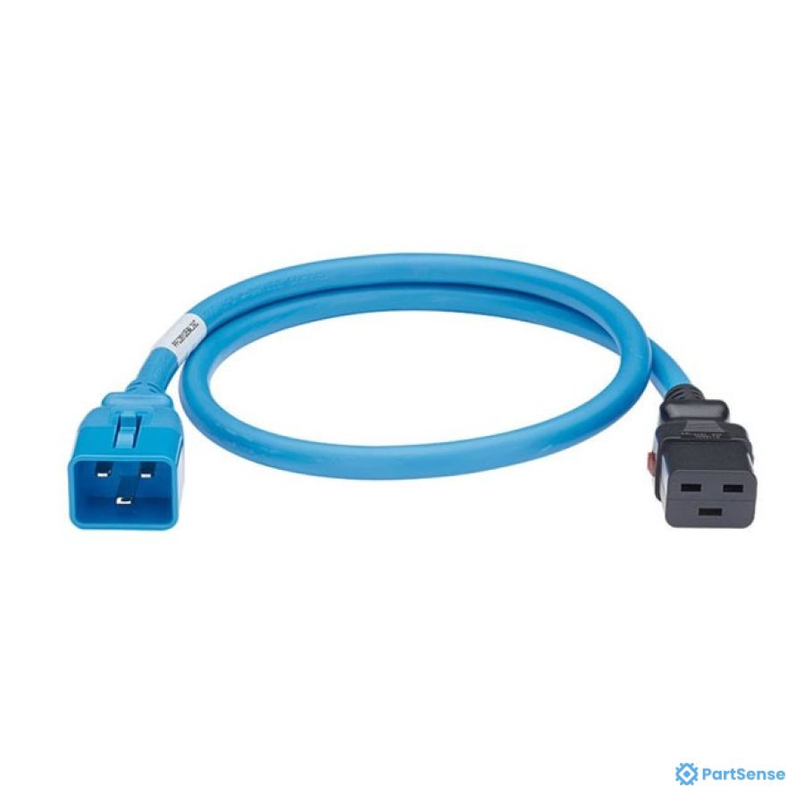 Panduit PS31687221 - 2.00' (609.6mm) Power Cord Blue IEC 320-C20 To IEC 320-C19 H05VV-F, SJT
