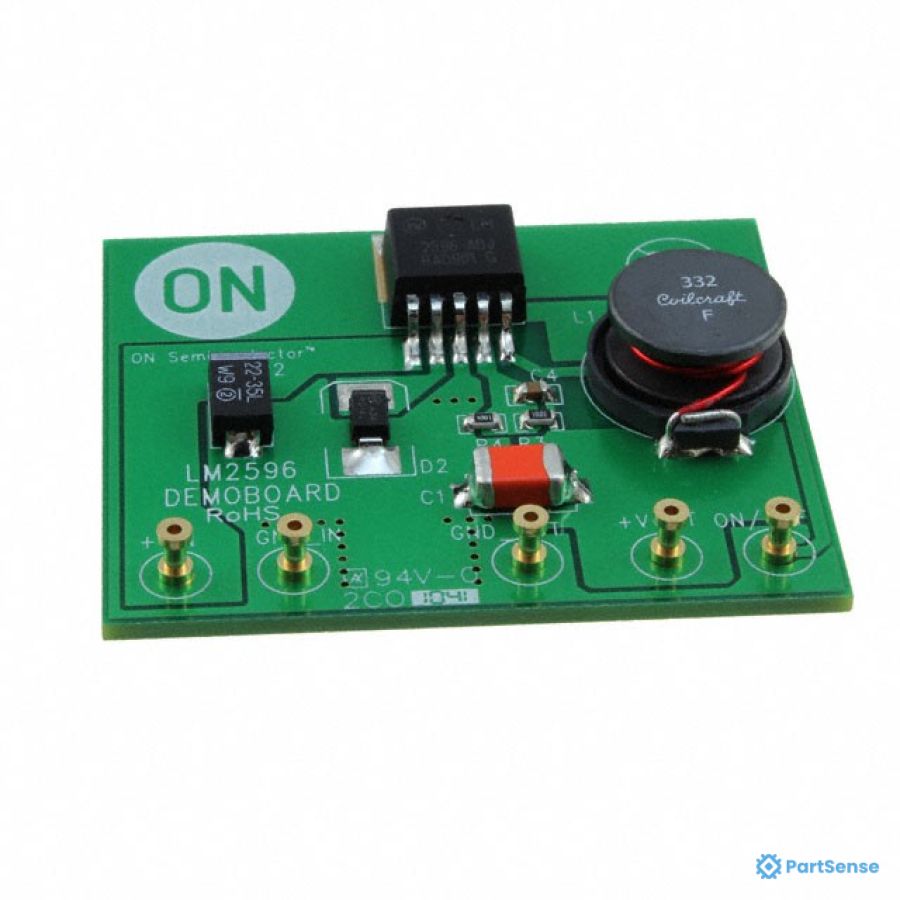 onsemi PS38832728 - LM2596 - 1 Non-Isolated Output DC/DC, Step Down Evaluation Board
