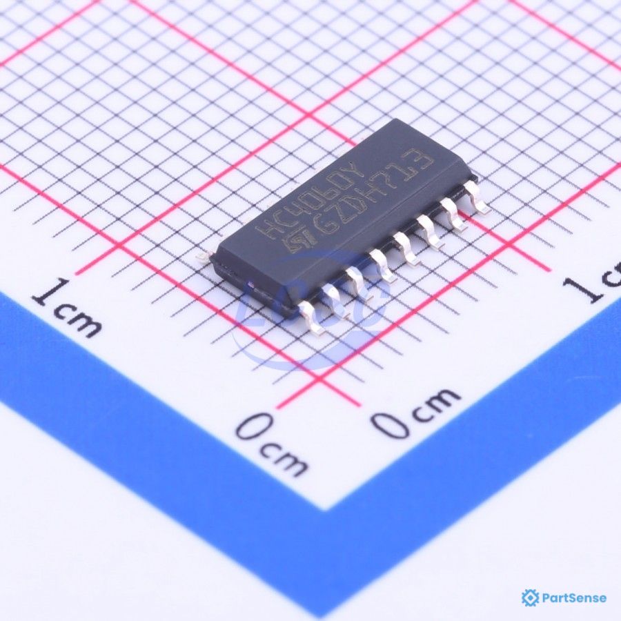STMicroelectronics PS44389589 - IC: digital; binary up counter; CMOS; HC; SMD; SO16; HC; -40÷125°C