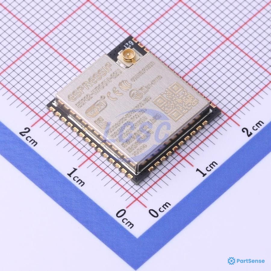 Espressif PS61571043 - Bluetooth, WiFi 802.11b/g/n, Bluetooth v4.2 +EDR, Class 1, 2 and 3 Transceiver Module 2.4GHz ~ 2.5GHz Antenna Not Included, U.FL Surface Mount