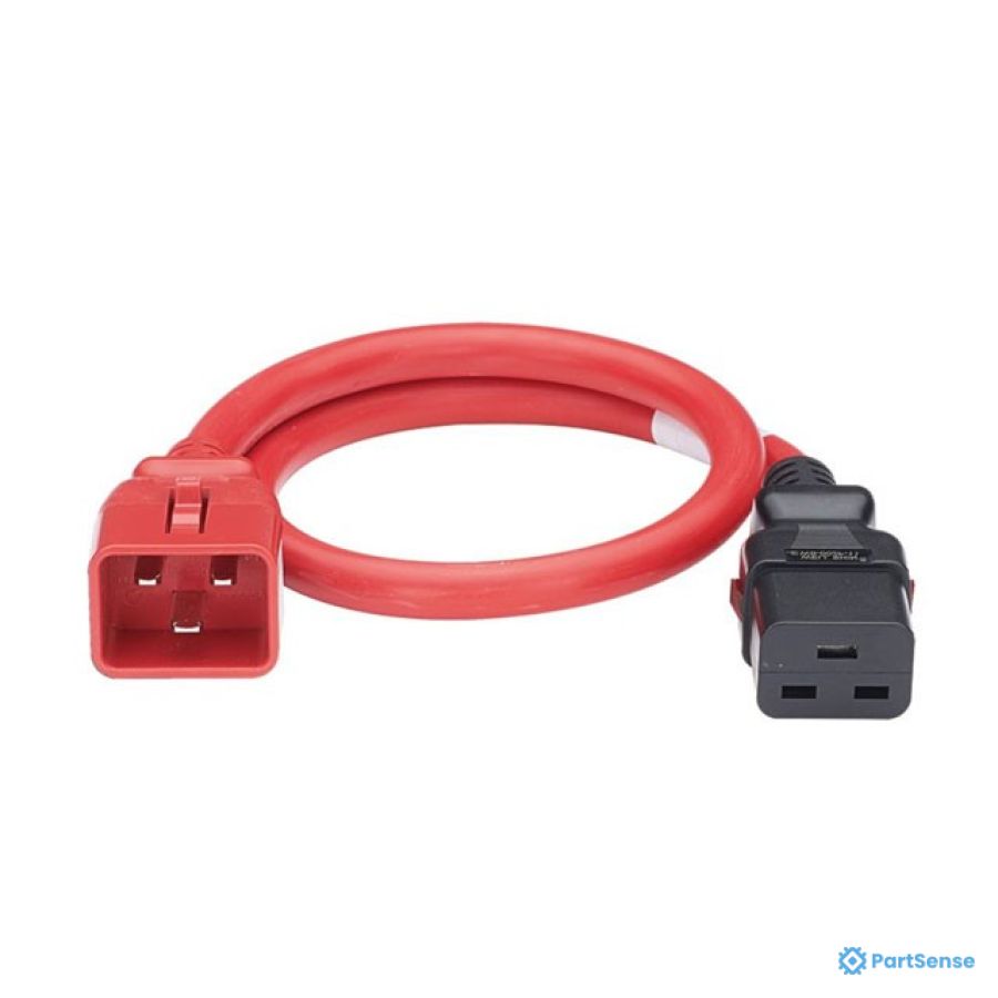 Panduit PS62178797 - 4.00' (1.22m) Power Cord Red IEC 320-C20 To IEC 320-C19 H05VV-F, SJT