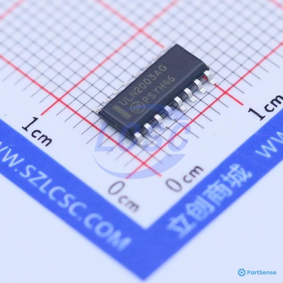 onsemi PS67724081 - Bipolar (BJT) Transistor Array 7 NPN Darlington 50V 500mA Surface Mount 16-SOIC