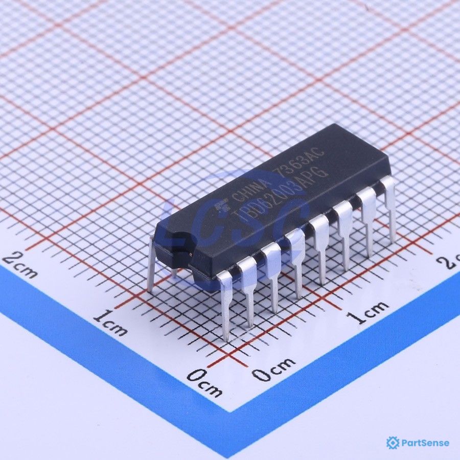 Toshiba PS70840002 - IC: driver; transistor array; DIP16; 0.5A; 2÷50V; Ch: 7; Uin: 0÷25V