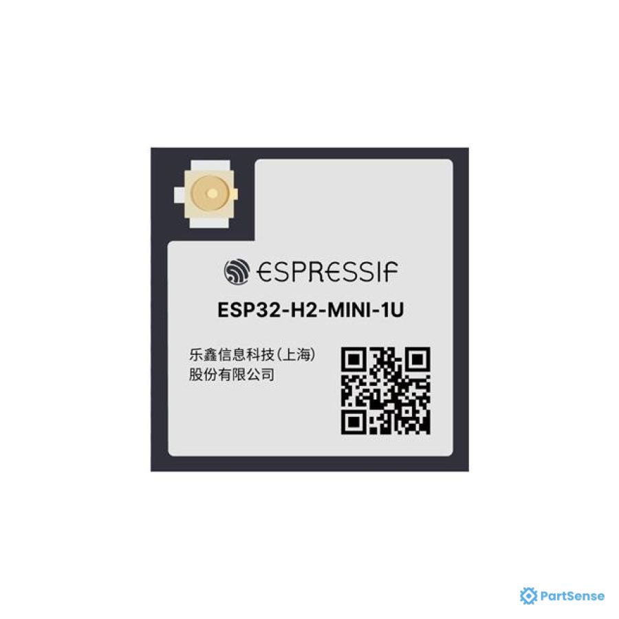 Espressif PS88252840 - Multiprotocol Modules ESP32-H2-MINI-1U is a powerful, generic Bluetooth  Low Energy and IEEE 802.15.4 combo module with ESP32-H2 chip at its core. This module is ideal for building IoT applications with high requirement on power consumption. For example, you can use this