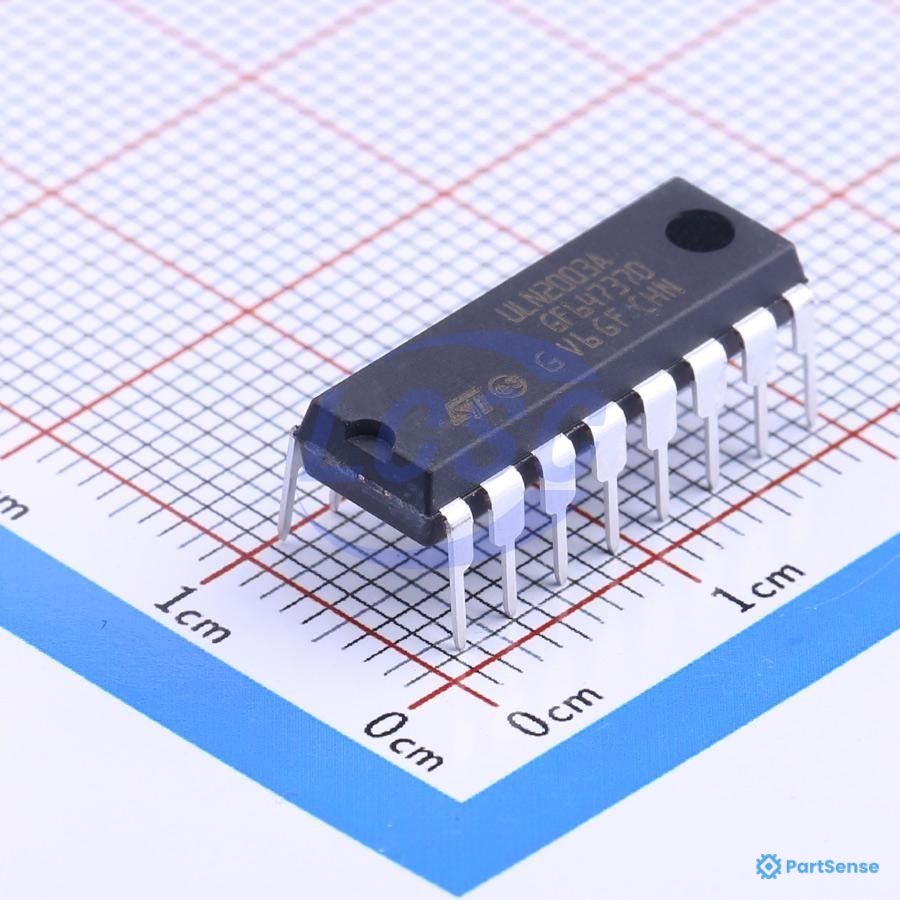 STMicroelectronics PS98107430 - ULN Series 50 V 500 mA High Voltage High Current Seven Darlington Array - DIP-16